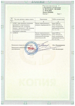 2020.02.06 Лесосибирск - Приложение к сертификату - Прокат арматурный для железобетонных конструкций периодического профиля.
